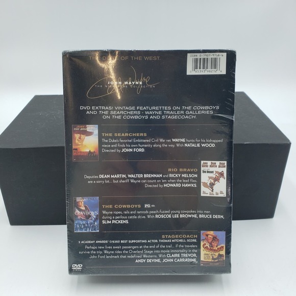 John Wayne Signature Collection 4 Disc DVD Box Set Rio Bravo Stagecoach Cowboys - Picture 3 of 6